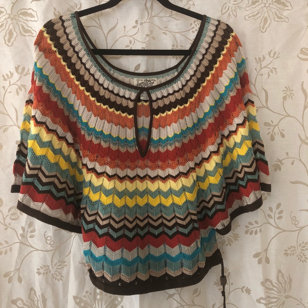 Lucky brand XS Multicolor wide sleeve shirt